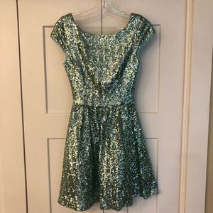 Sparkly blue cocktail dress